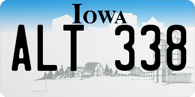 IA license plate ALT338
