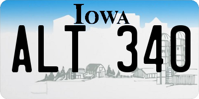 IA license plate ALT340