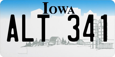 IA license plate ALT341