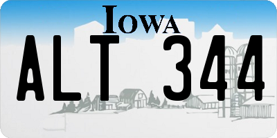 IA license plate ALT344