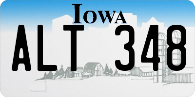 IA license plate ALT348