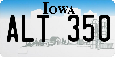IA license plate ALT350
