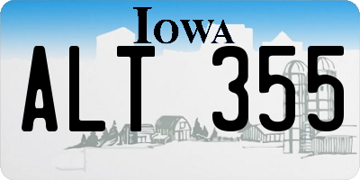 IA license plate ALT355