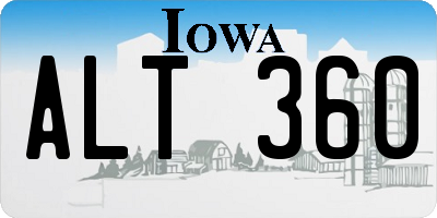 IA license plate ALT360
