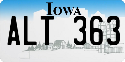 IA license plate ALT363