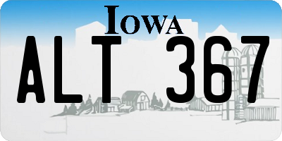 IA license plate ALT367