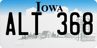 IA license plate ALT368
