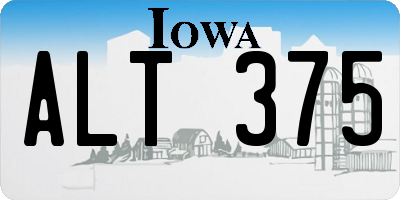 IA license plate ALT375