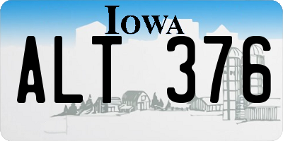 IA license plate ALT376