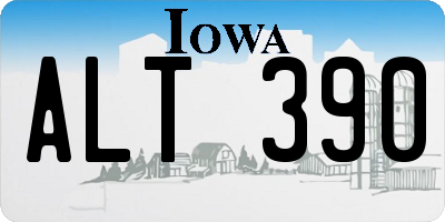 IA license plate ALT390