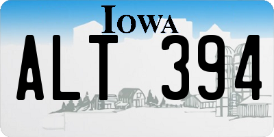 IA license plate ALT394