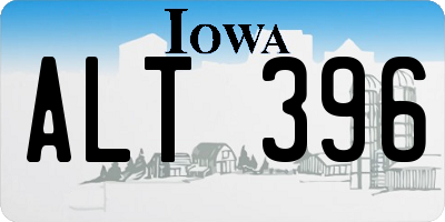 IA license plate ALT396