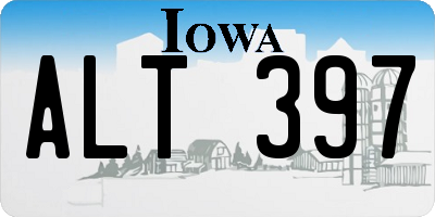 IA license plate ALT397