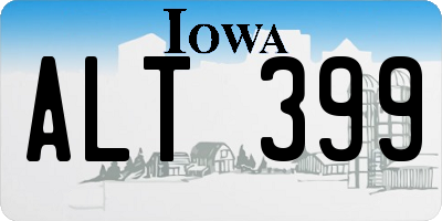 IA license plate ALT399
