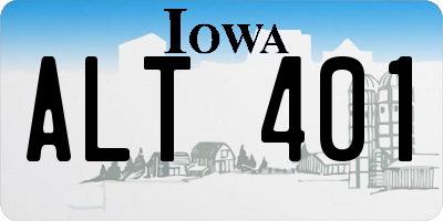 IA license plate ALT401