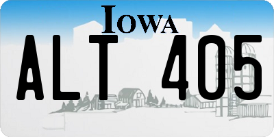IA license plate ALT405
