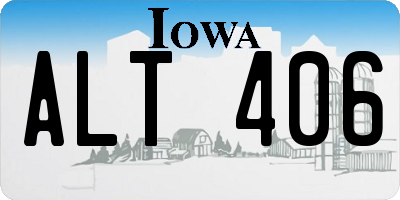 IA license plate ALT406