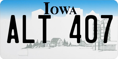IA license plate ALT407