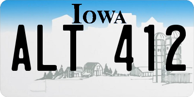 IA license plate ALT412