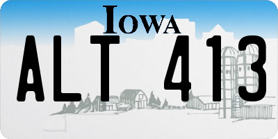 IA license plate ALT413
