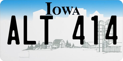 IA license plate ALT414