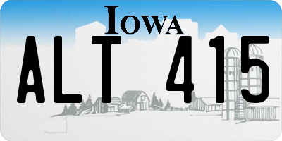 IA license plate ALT415