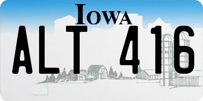 IA license plate ALT416