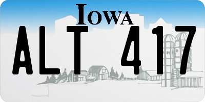 IA license plate ALT417