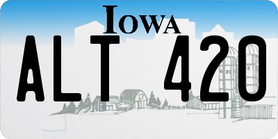 IA license plate ALT420