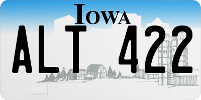 IA license plate ALT422