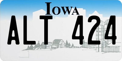 IA license plate ALT424