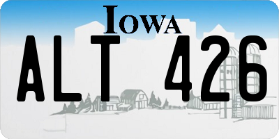 IA license plate ALT426