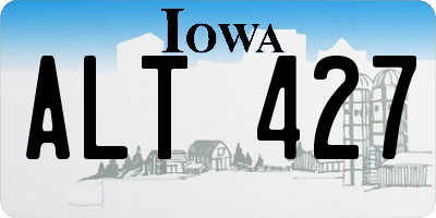 IA license plate ALT427