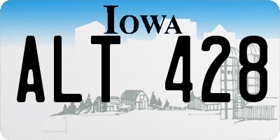IA license plate ALT428