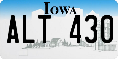 IA license plate ALT430