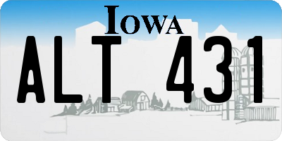 IA license plate ALT431