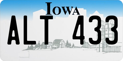 IA license plate ALT433
