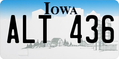 IA license plate ALT436