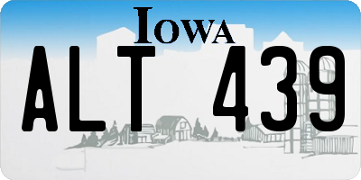 IA license plate ALT439