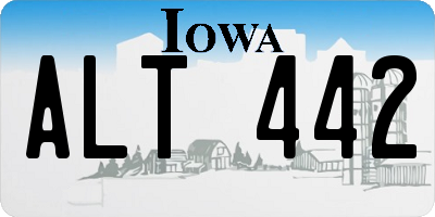 IA license plate ALT442