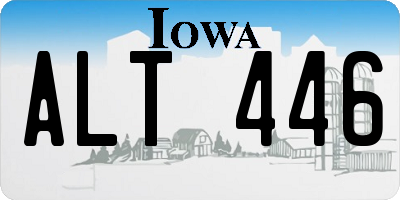 IA license plate ALT446
