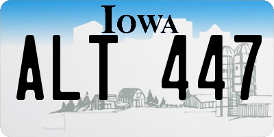 IA license plate ALT447