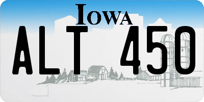 IA license plate ALT450