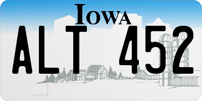 IA license plate ALT452