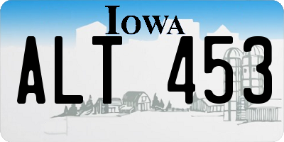 IA license plate ALT453