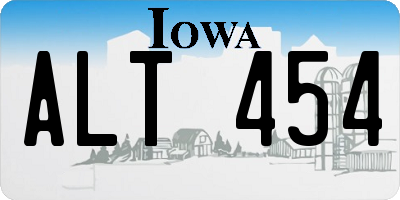 IA license plate ALT454