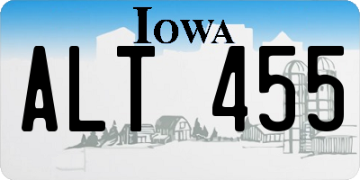 IA license plate ALT455