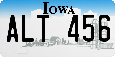 IA license plate ALT456