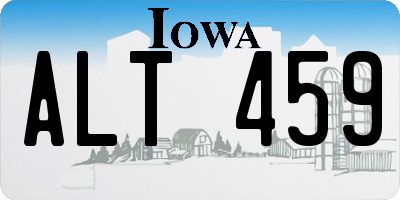 IA license plate ALT459