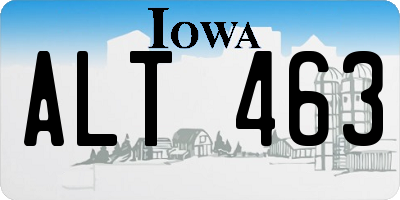 IA license plate ALT463